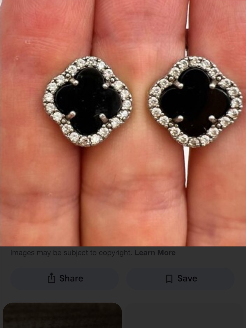 Ella Black,silver  Crystal Earrings